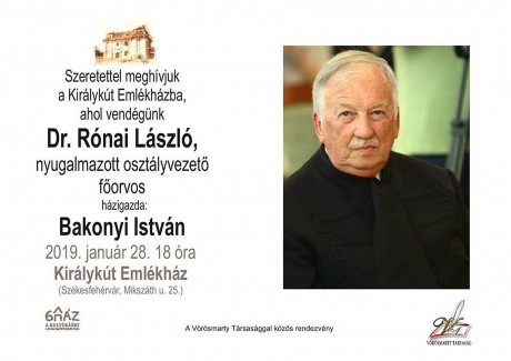 Dr. Rónai László, idegsebész főorvos lesz a vendég a Királykút Emlékházban